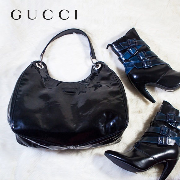 Gucci Handbags - Gucci Patent Leather Shoulder Bag